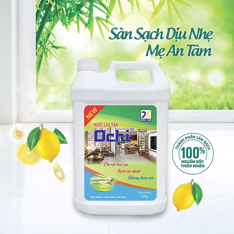 Nước lau sàn công nghiệp hương sả 5L